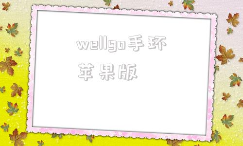 wellgo手环苹果版wellgo手环怎么录像